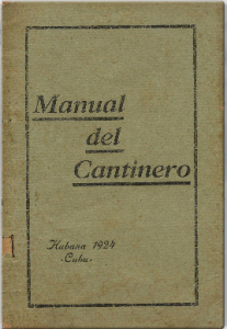 Manual del Cantinero  by León Pujol and Oscar Muñiz (1924)