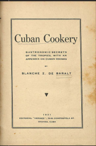 Cuban Cookery by Blanche Z de Baralt (1931)